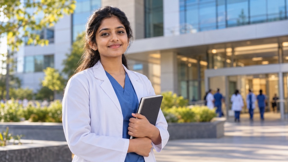 South Indian medical student exploring MBBS abroad